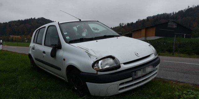 Am Auto entstand ein Sachschaden von über tausend Franken. (Bild Kapo SG)