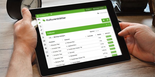Mit der eFeldkalender App lassen sich alle Massnahmen im Feldbau am Tablet oder Smartphone eintragen. (Bilder eFeldkalender GmbH)