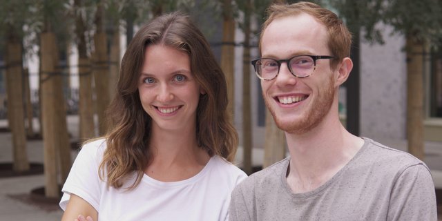 Anik und Theo gehören zum Gründer-Team von Fyn. Die Studierenden möchten mit ihren regionalen Produkten auch die Unabhängigkeit von Landwirtinnen und Landwirten fördern. (Bild Fyn)