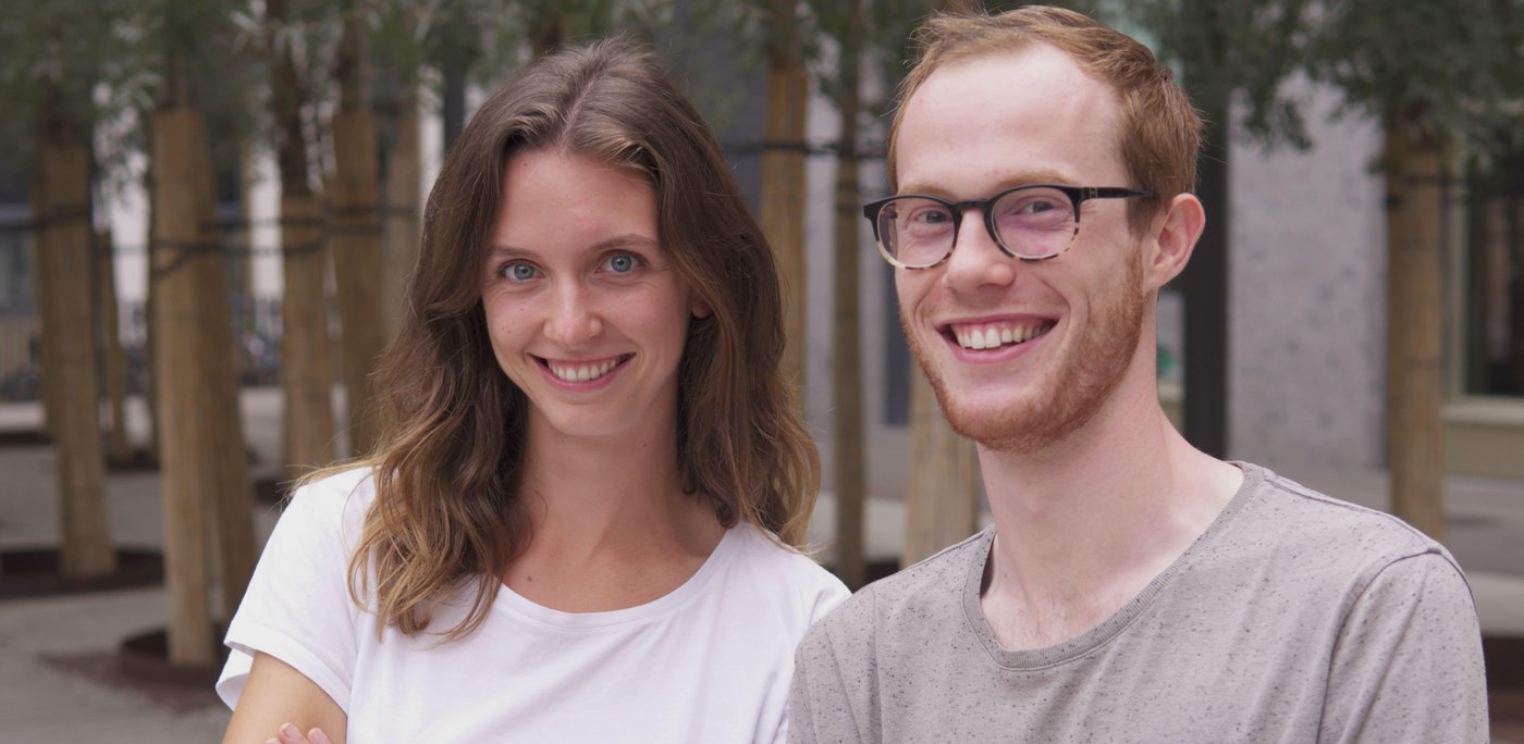 Anik und Theo gehören zum Gründer-Team von Fyn. Die Studierenden möchten mit ihren regionalen Produkten auch die Unabhängigkeit von Landwirtinnen und Landwirten fördern. (Bild Fyn)