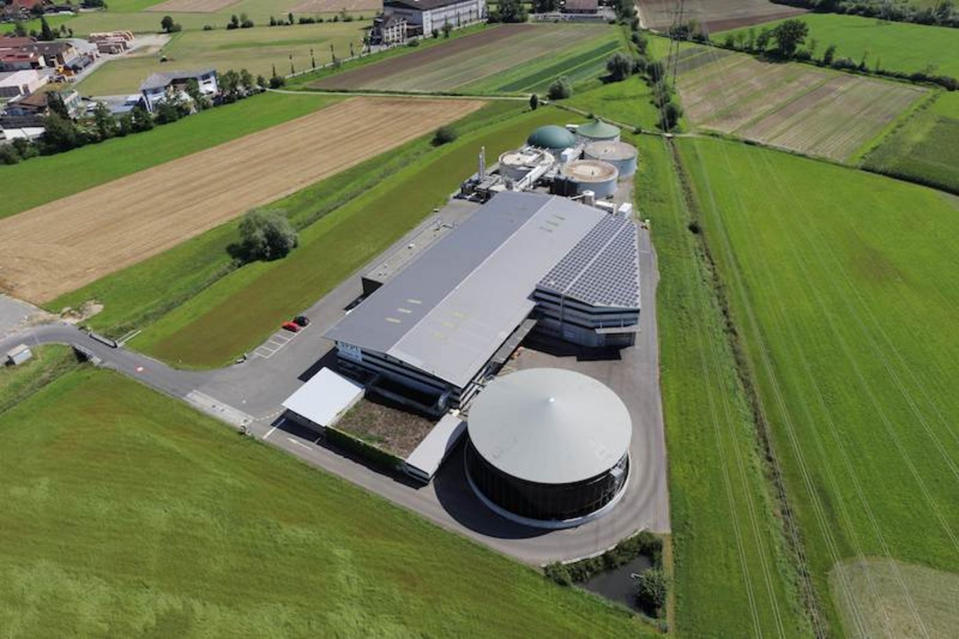So sieht die Anlage in Inwil von Oben aus. (Bild zV)
