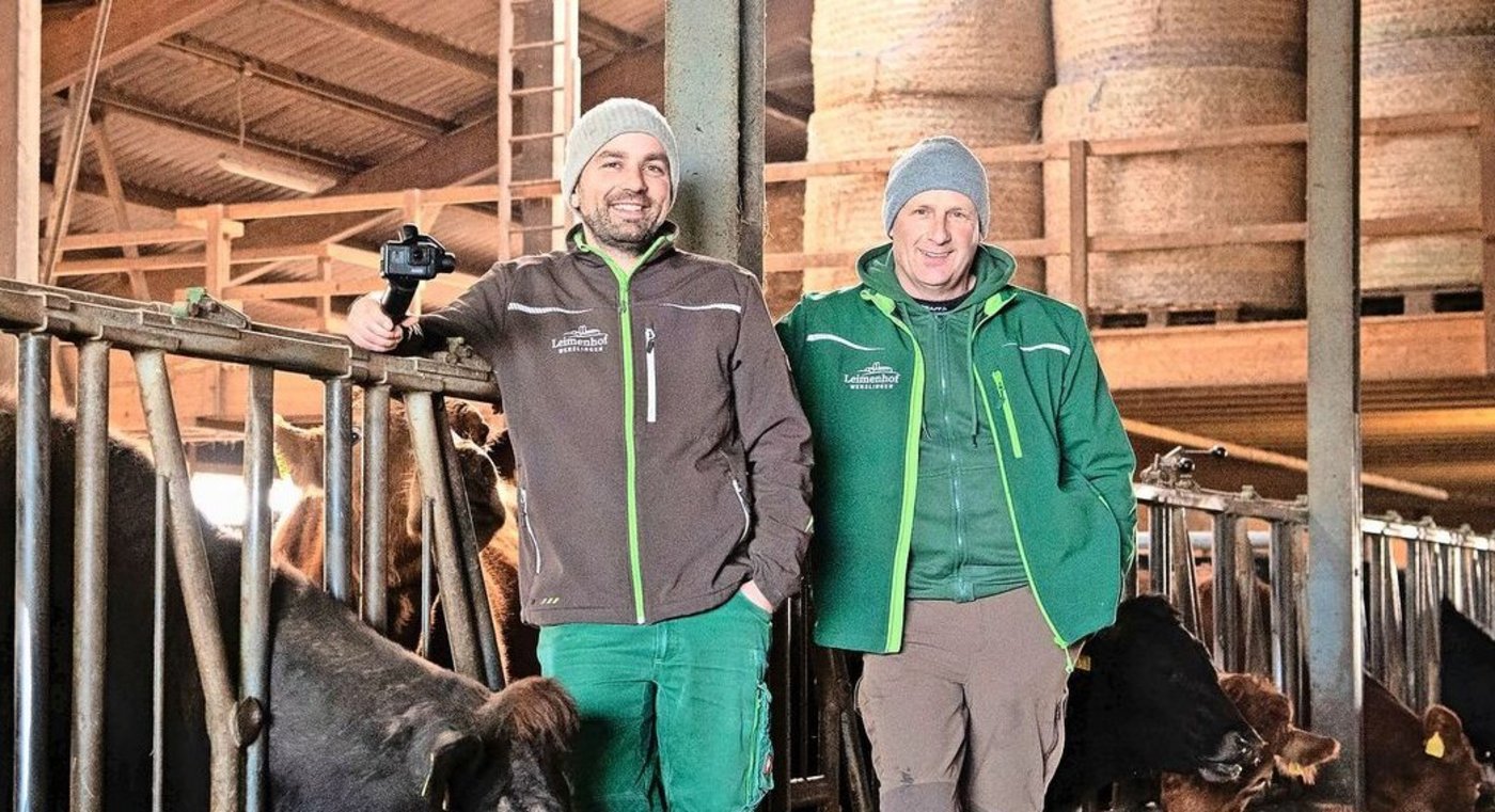 René Ritter (links) und Andreas Gass führen ihren Gemeinschaftshof zusammen und bauen seit fünf Jahren Linsen und vier Jahren Kichererbsen an.