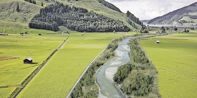 Der Bach Minster zum Sihlsee könnte in den nächsten Jahren so renaturiert werden. (Bild Newsletter Etzelwerk)
