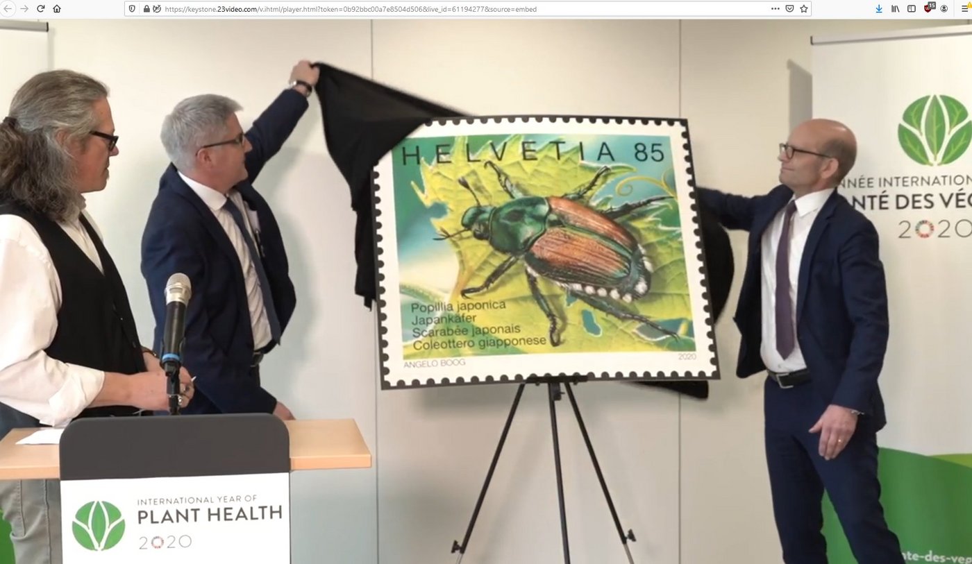 Übertragen via Internet: Die Medienkonferenz zur neuen Briefmarke fand nur online statt. (Bild akr)