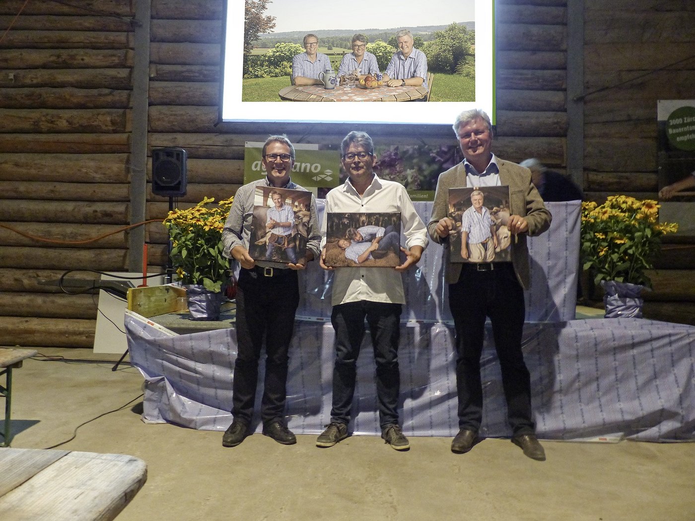 Der Zürcher Bauernverband setzt in seiner Kampagne zu den Nationalratswahlen auf diese Kandidaten (v. l. n. r.): Martin Hübscher, Martin Haab und Martin Farner. (Bild zVg)