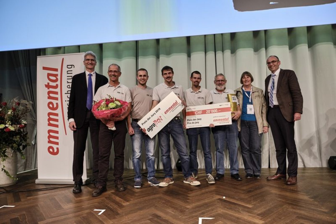 Familie Keiser gewann den Agropreis 2019. (Bild Emmental Versicherung)
