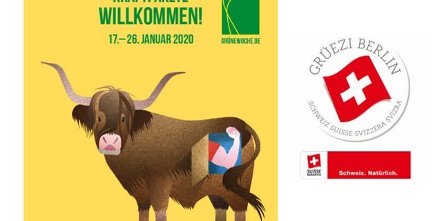 Das Schweizer Motto an der Berliner Grünen Woche lautet: "Grüezi Berlin". (Fotomontage jsc)