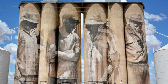 Kunst am Silo in Brim (Australien). (Bild ABC)