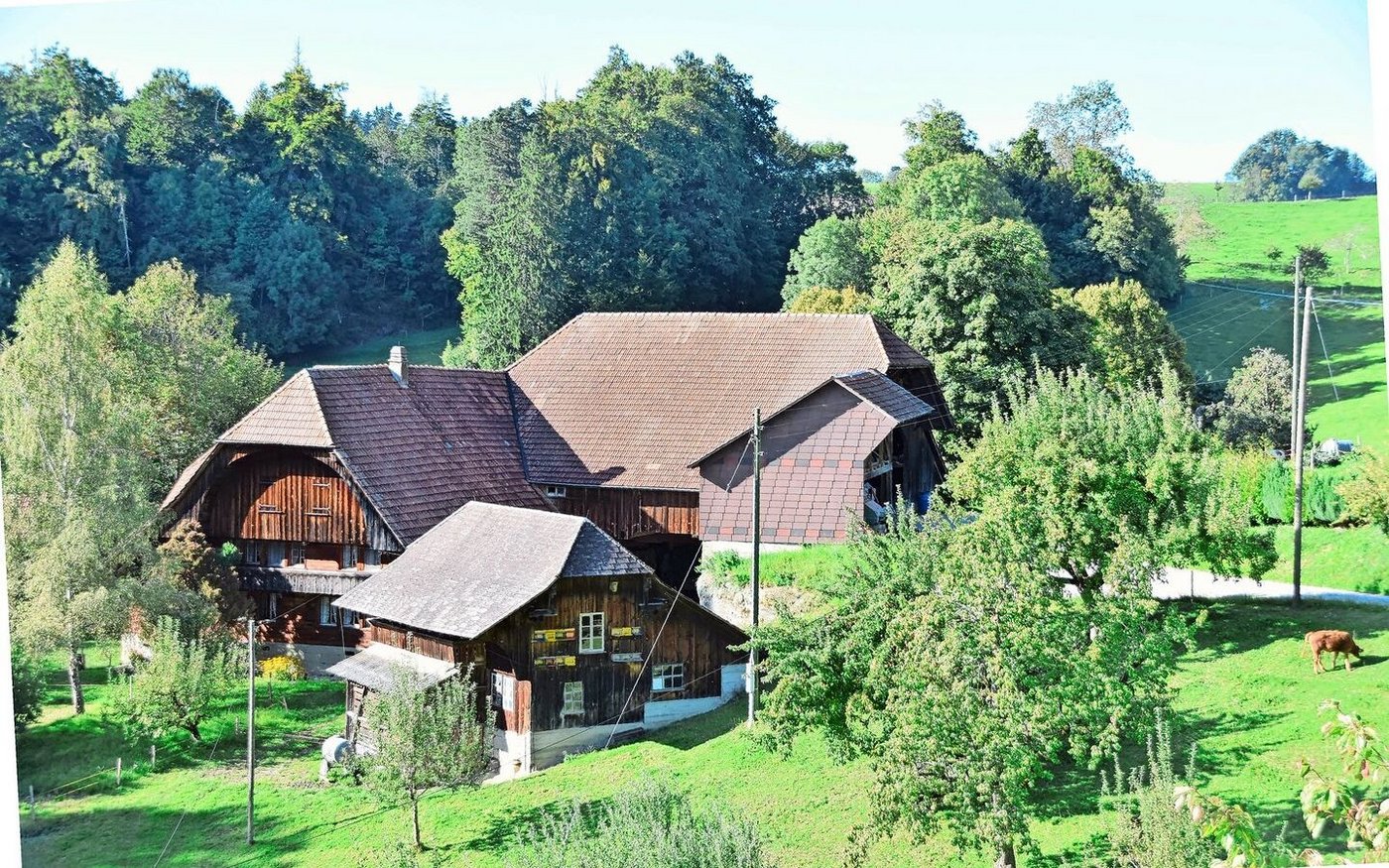 Der schöne Pachtbetrieb von Urs Hänni und seiner Partnerin Marianne Eggimann ist abgeschieden im Engeloch gelegen.