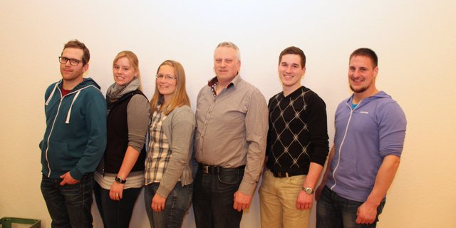 Der Vorstand (v.l.n.r.): Urs Baumgartner, Angela Distel, Anna Felder, Marcel Widmer, Fabian Hüsler, Pirmin Egli. (Bild zVg)