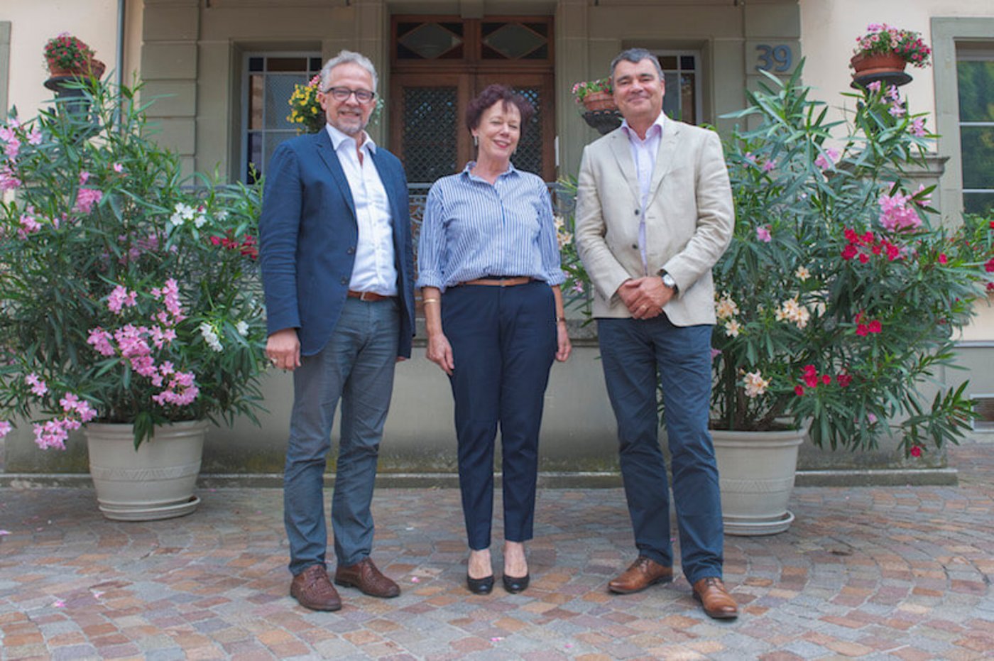 v.l.n.r.: Ulrich Ryser (Direktor), Esther Gassler (Präsidentin), Philippe Michiels (Stv. Direktor) (Bild zVg)