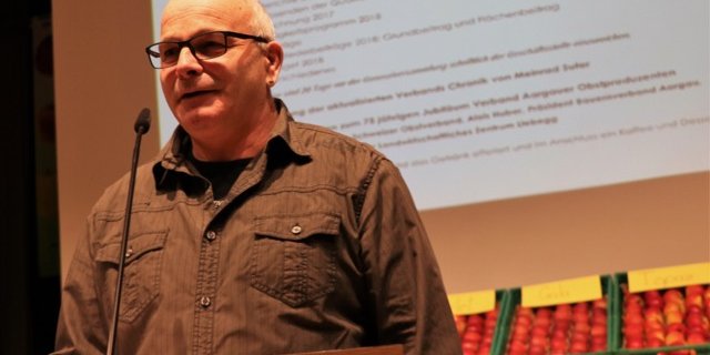 Der neue Präsident der Aargauer Obstproduzenten: Andy Steinacher. (Bilder Ruth Aerni)