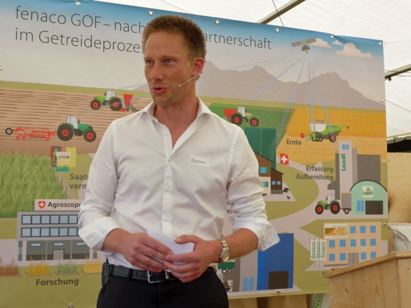 ETH-Professor Bruno Studer bei seinem Referat am GOF-Anlass vom Donnerstag in Kölliken. (Bild akr)