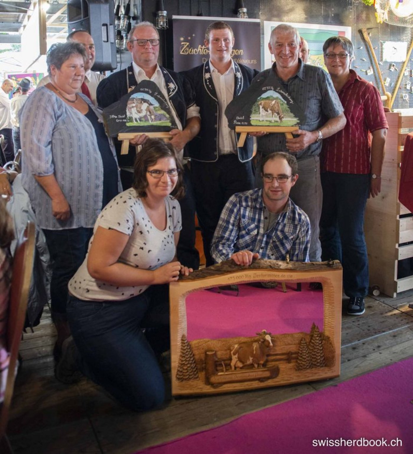 Die Ehrungen für Lebensleistung. (Bild Swissherdbook)