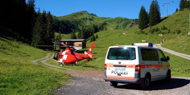 Der Unfall mit dem Älpler ereigente sich oberhalb der Talstation des Arvenliftes. (Bild Kapo SG)