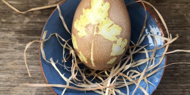 Auch ohne Strümpfe und Zwiebelhäute gibt es schöne Ostereier. (Bild Esther Thalmann)