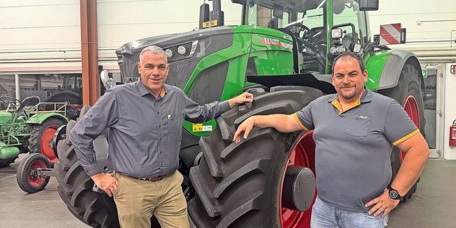 Am GVS Stamm informierten unter anderem Markus Angst (links) und Nicolas Helmstetter (rechts) über die Strategie und Entwicklungen bei der GVS Agrar.  