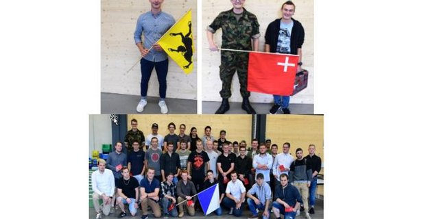 Das sind die erfolgreichen Zürcher Landmaschinen- Motorgeräte- und Baumaschinenmechaniker. (Bild Werner Lenzin)