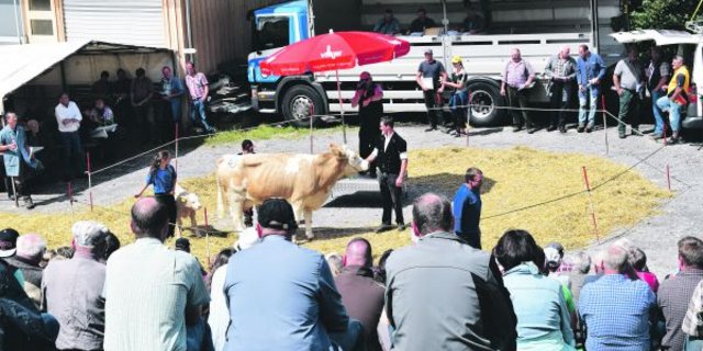 Grosser Andrang bei der Auktion in Springenboden. (Bild Daniela Joder)