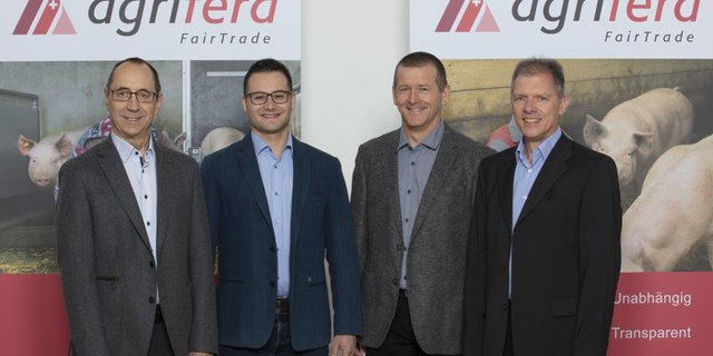 Xaver Fleischlin, Pascal Mieschbühler, Richard Bucheli und Armin Troxler (v.l.n.r.). (Agrifera)