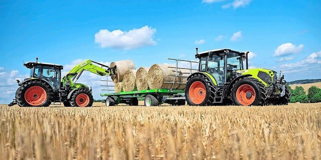 Die vier Modelle der Serie Axos 3 leisten zwischen 92 und 120 PS. Die kompakten Maschinen erfüllen als Allrounder verschiedene Aufgaben und Funktionen. 