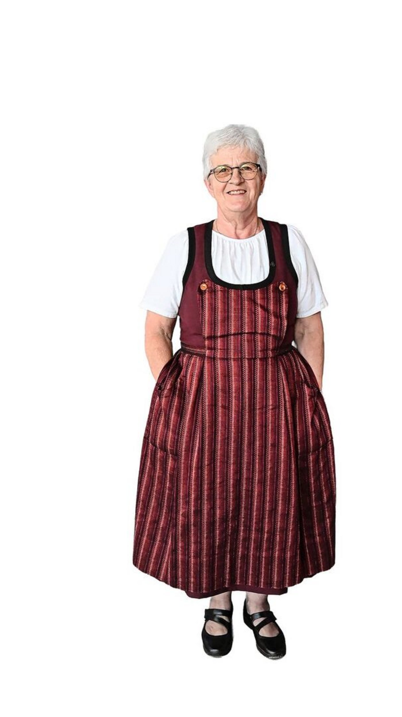 Marianne Gygi trägt die Landfrauentracht.