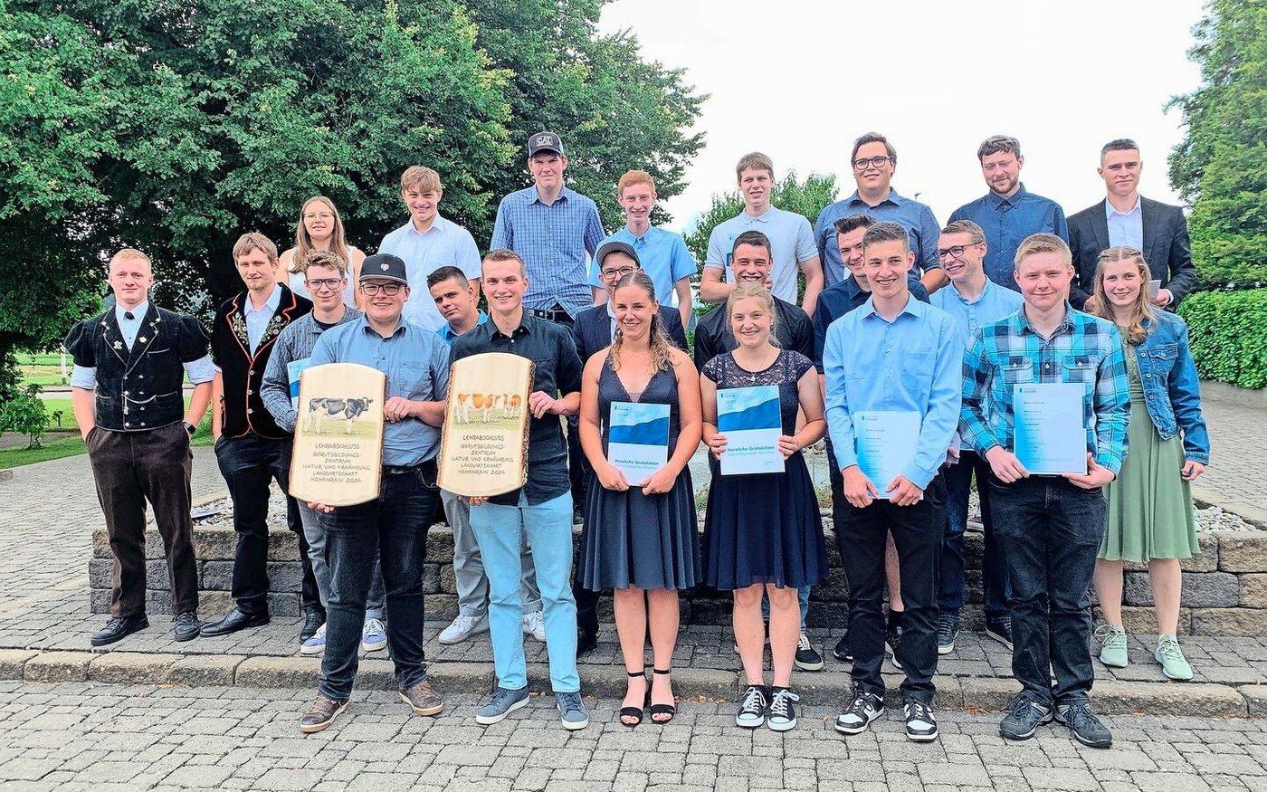 Die Klasse 3a mit Abschluss als Landwirte EFZ am BBZN Hohenrain. 