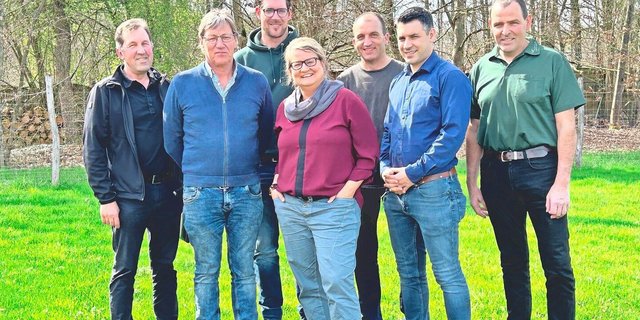 Christian Eggenberger, Ralph Bötsch, Ralph Gilg, Gastreferentin Andrea Beste, Urban Dörig, Florian Sandrini und Peter Haldemann (v. l.). Haldemann moderierte den Bodentag.