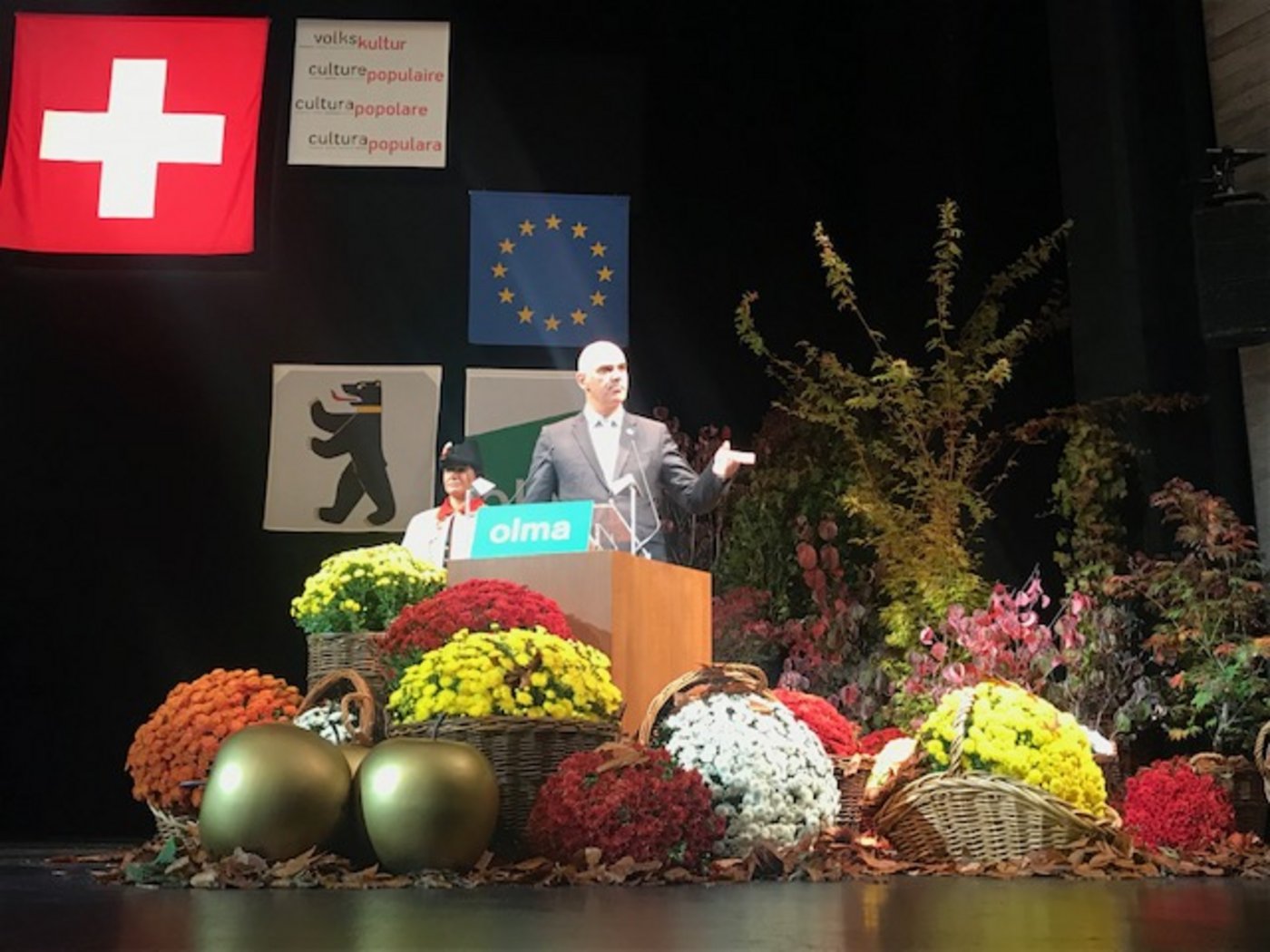 Bundesrat Alain Berset, der vom Messedirektor als "oberster Viehdoktor" vorgestellt wurde, sorgte mit einer launigen Rede für viel Applaus. (Bilder akr)