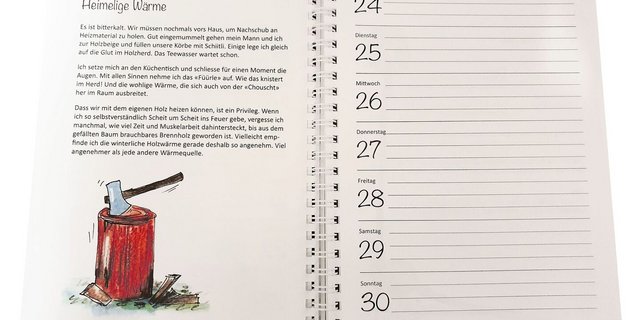 Übersichtlich und mit viel Liebe zum Detail ist die Landfrauen-Agenda gestaltet.