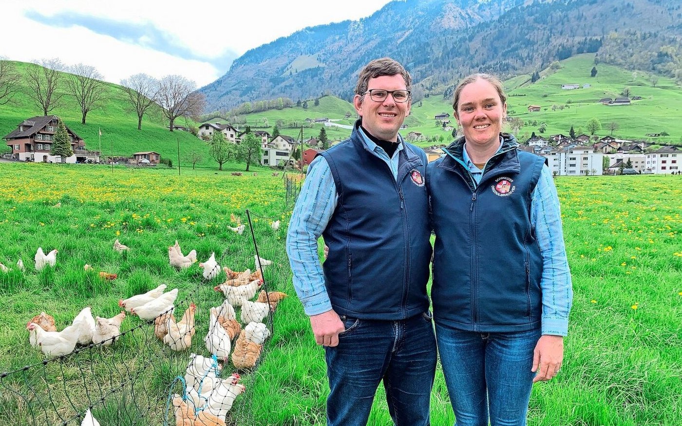 Roland und Christa Scheuber halten Bio-Legehennen und sind begeisterte OB-Züchter.  