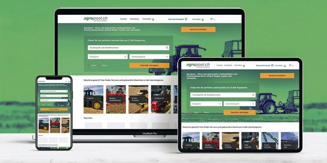 Der Agropool der Schweizer Agrarmedien ist der grösste Online-Marktplatz für gebrauchte Maschinen.
