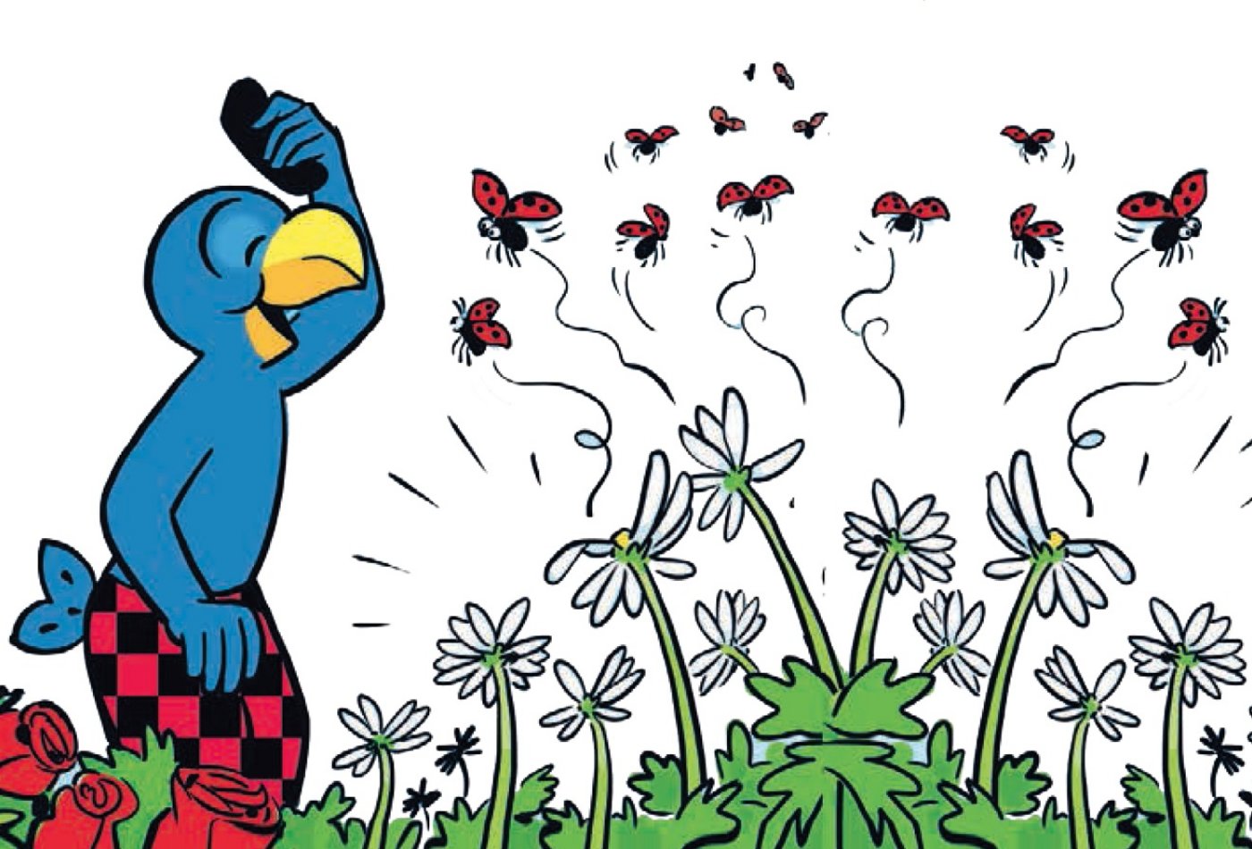 Globi wird in seinem neuesten Abenteuer zum Biobauern und reist nach Afrika. (Bild: Screenshot Biovision)