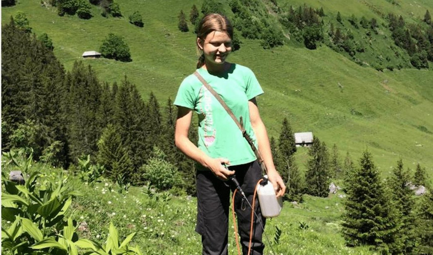 Mirjam Schnider aus Flühli LU befindet sich im 1. Lehrjahr auf dem Betrieb von Hans Bühl in Luzern. (Bild zVg)