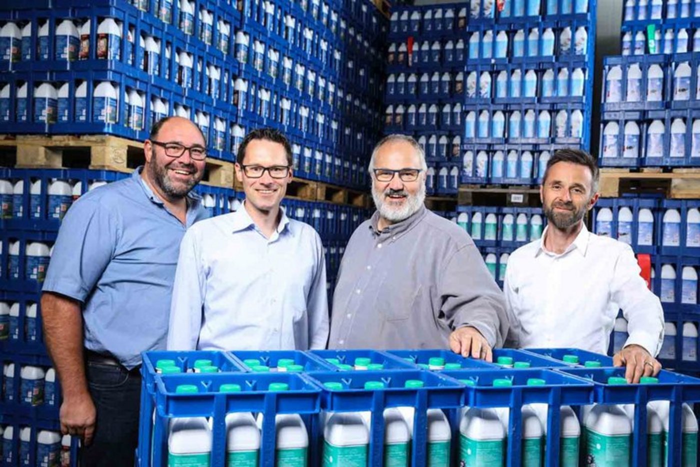 Die neue Geschäftsleitung: Philipp Suter, Martin Herzig, Erich Reichmuth, René Arnold (v.l.). (Bild zVg)