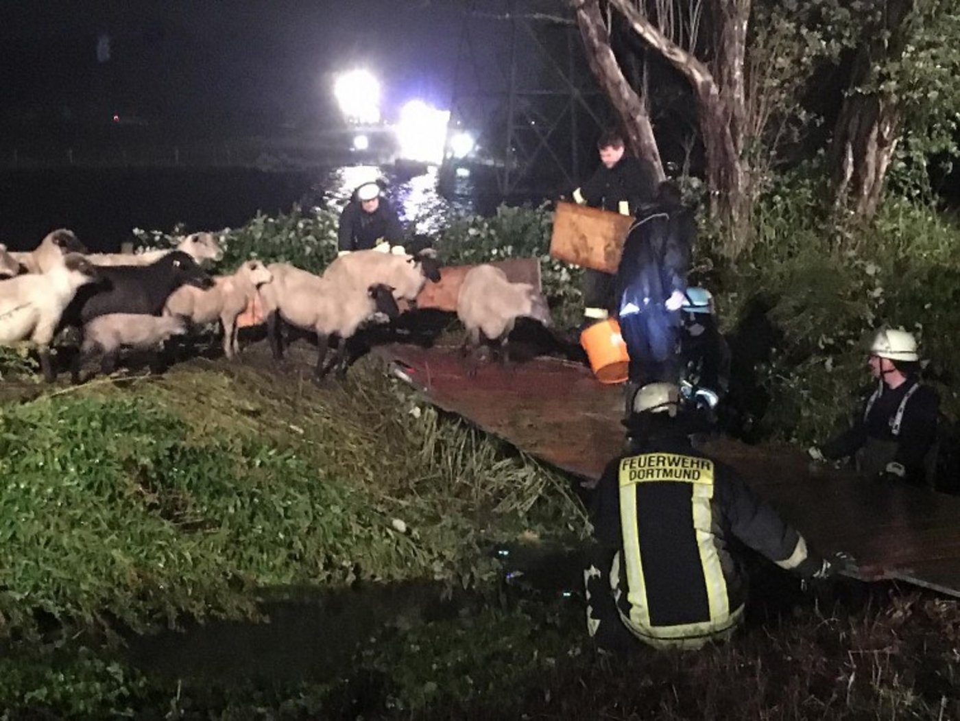 Es war auch die Spezialeinheit Wasserrettung beteiligt. (Bild Feuerwehr Dortmund)