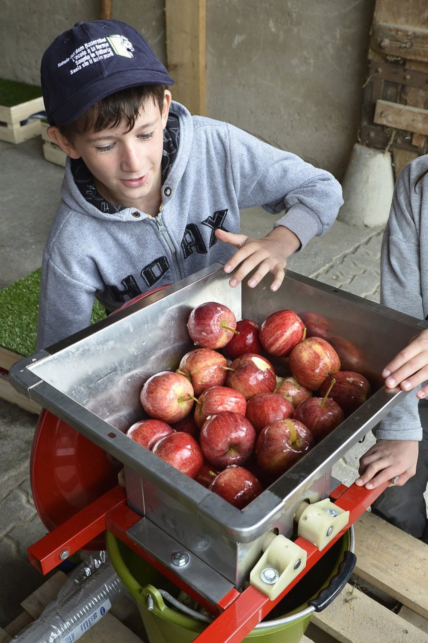 Selber mosten ist nur etwas von all den Dingen, die Schüler auf einem Bauernhof erleben und erfahren können. (Bild SchuB)