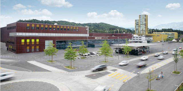 Trotz der Absage der Frühlingsmesse wird es in den kommenden Wochen viel Betrieb auf dem Messe-Areal geben – wegen des kantonalen Corona-Impfzentrums. (Bild Messe Luzern)