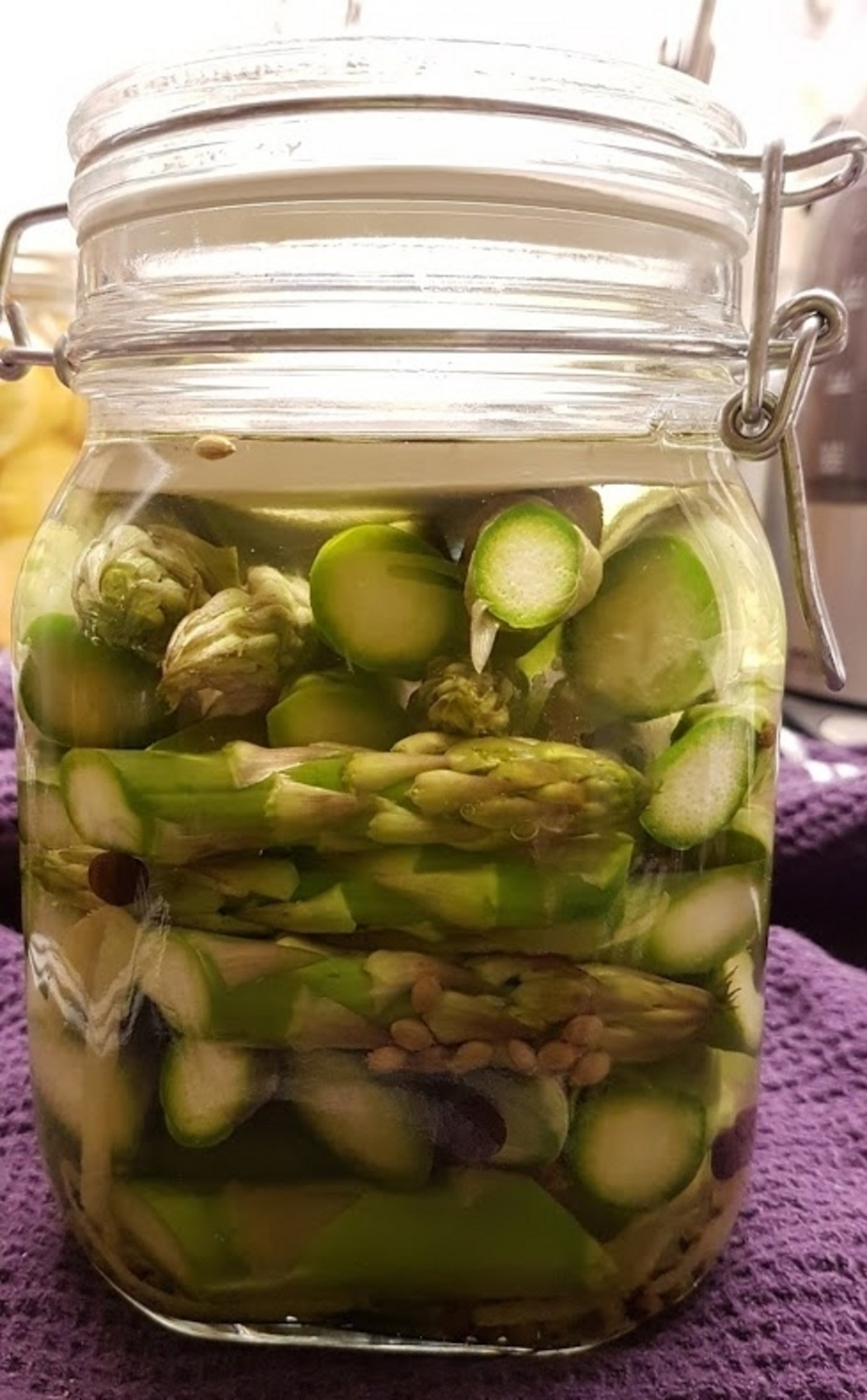 Fermentierter Grünspargel im Glas. (Bilder Marie-Isabelle Bill)