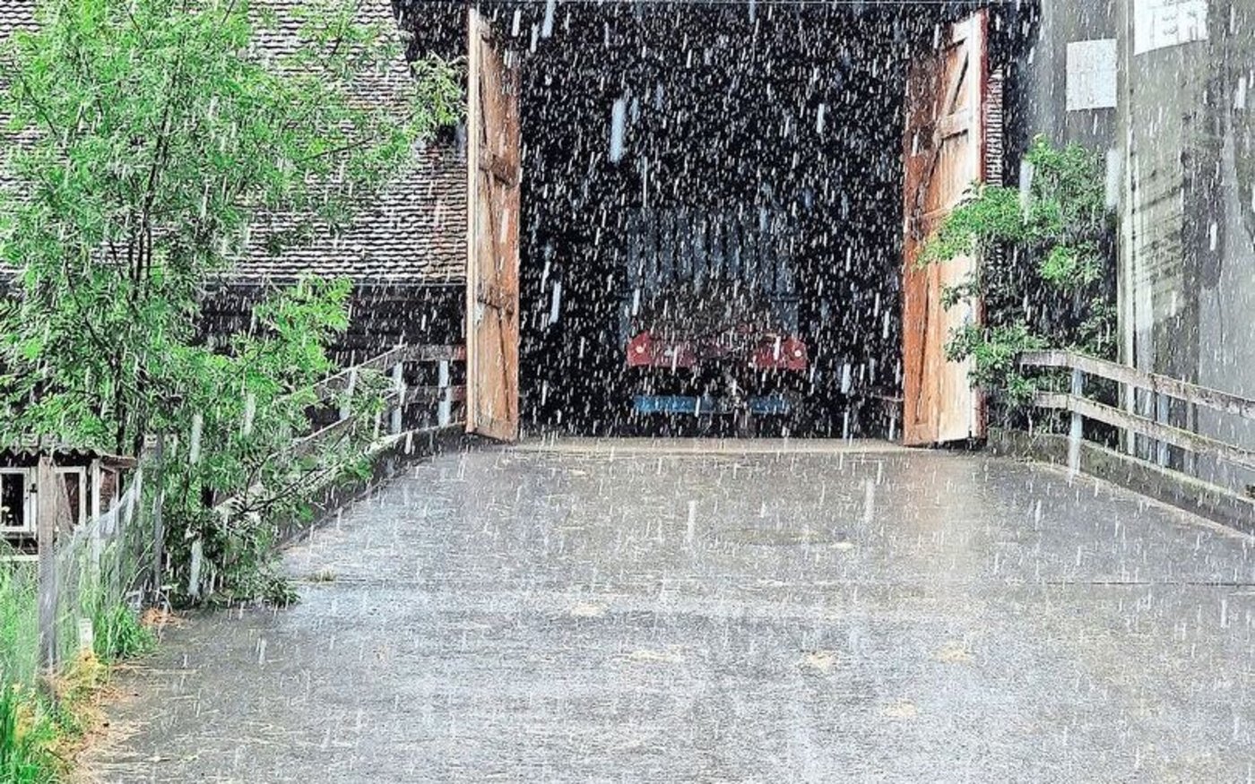 Oft regnete es im Frühsommer in Strömen. Alle Gute kommt von oben – aber irgendwann ist auch mal genug. 