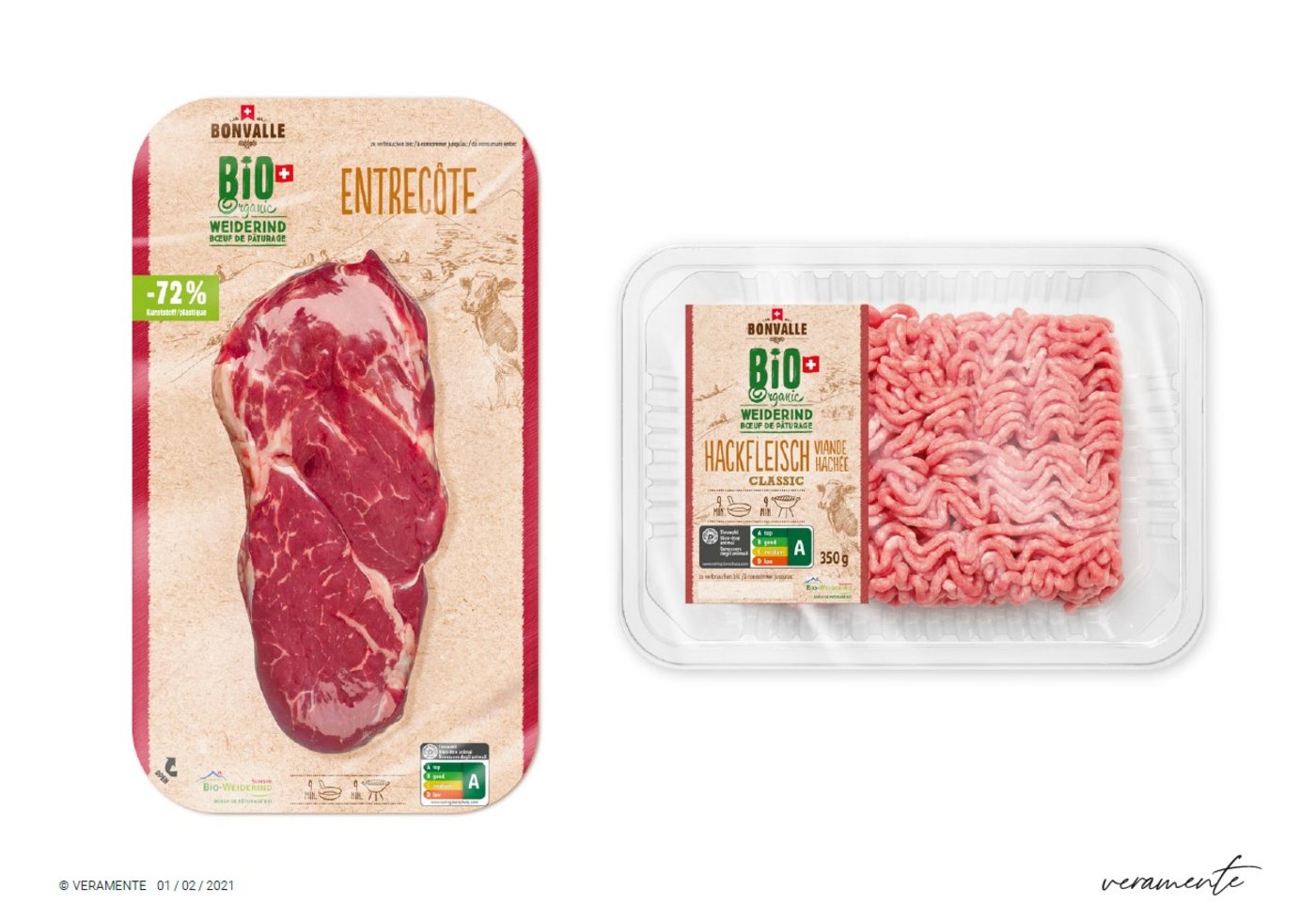 Die Tiere, von denen dieses Hackfleisch stammt, wurden gemäss Bewertung des STS gut gehalten. Ausserdem sind die Produzenten des Fleischs kostendeckend abgegolten worden, verspricht das «A»-Rating. (Bild Lidl)