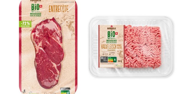 Die Tiere, von denen dieses Hackfleisch stammt, wurden gemäss Bewertung des STS gut gehalten. Ausserdem sind die Produzenten des Fleischs kostendeckend abgegolten worden, verspricht das «A»-Rating. (Bild Lidl)