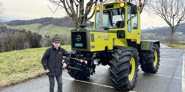 Frédéric Andrey ist ein grosser Oldtimer-Fan; besonders begeistert ist er von MB-Trac.