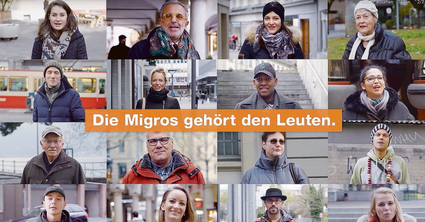 Die Detailhändlerin wirbt derzeit damit, eine Genossenschaft zu sein. Je grösser aber Genossenschaften werden, desto weniger funktionieren sie nach der ursprünglichen Idee. (Bild Screenshot Migros)