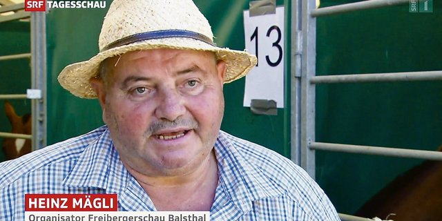 Heinz Mägli hat es in die Hauptausgabe der Tagesschau am vergangenen Samstagabend geschafft. (Bild Screenshot)