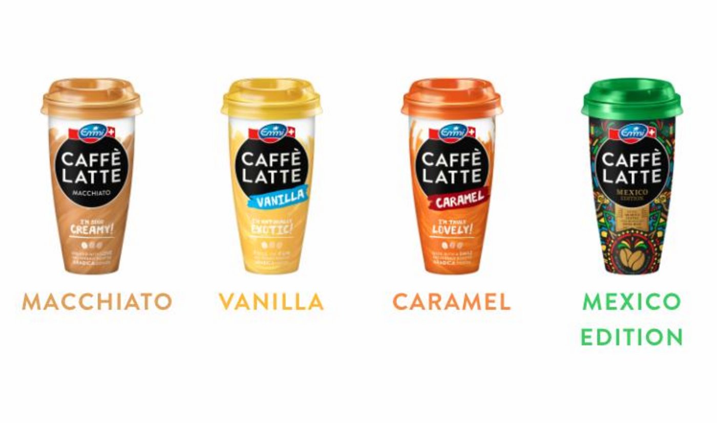 Auf der Überholspur: Die Caffé Latte Becher von Emmi. (Bild Emmi)