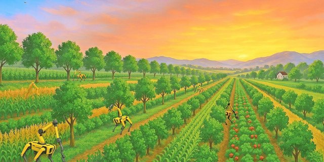 Roboter erledigen Feldarbeiten. An solchen Visionen wird beim Ellis Institut für künstliche Intelligenz in Tübingen gearbeitet. 