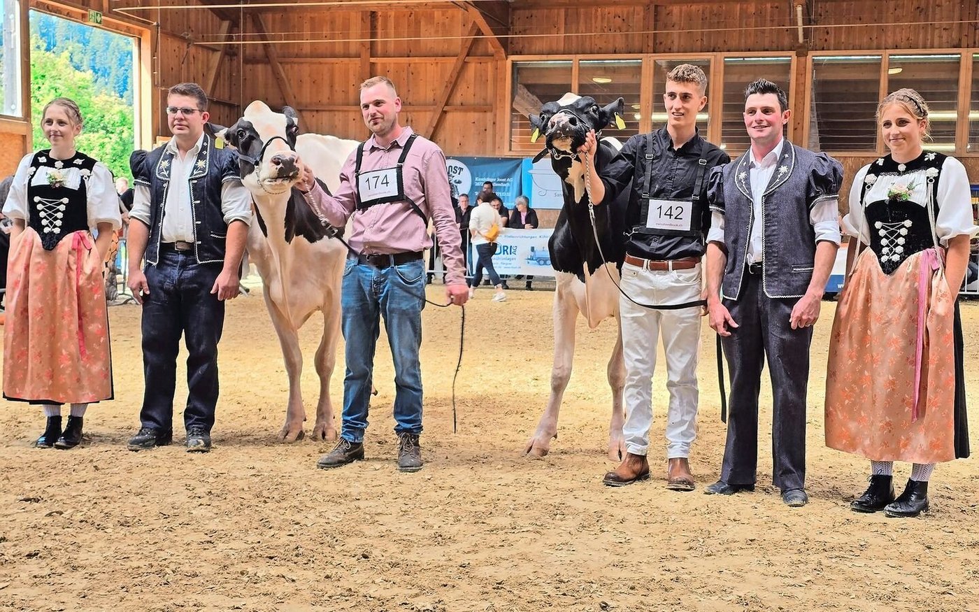 Die Schönsten Holstein: Gratgerbers Arrow Caya (links) wurde Miss Emmental und Schehol Legend Kendra holte den Schöneutertitel.