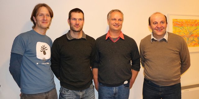 Initiativkomitee : Matthias Ruesch, Tobias Sommer, Lorenz Tassura und Martin Keller (es fehlt Simon Lepori). (Bilder Peter Bringold)