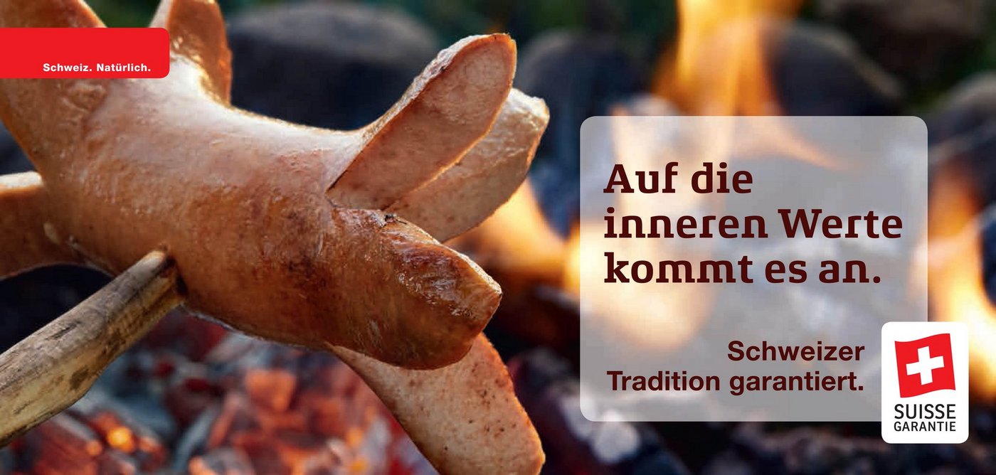 Sujet aus der neuen Kampagne: Der Cervelat als Star. (Bild pd)